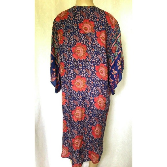 Flynn Skye Stevie Kimono Top Low High Button Flora - Picture 5 of 8